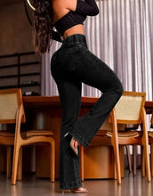 Cargar imagen en el visor de la galería, Vaqueros elegantes de cintura alta con botones delanteros y estilo casual para mujer
