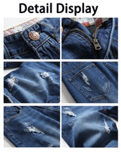 Load image into Gallery viewer, Men's Denim Shorts High-quality Brand Distressed Washed Five Quarter Pants Slim Fit for Spring and Summer
