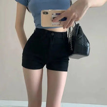 Load image into Gallery viewer, High Waist Denim Women Loose Slimming Hip Covering Skirt  Shorts
