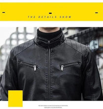 Load image into Gallery viewer, Leather Suit Jacket Men Slim FitLeather jacket
