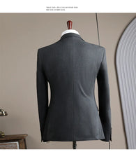 Load image into Gallery viewer, High Quality Men's Suit (jacket+vest+pants) Formal Business Office Men's Suits Groom Wedding Party Dress Solid Color Suit S-4XL
