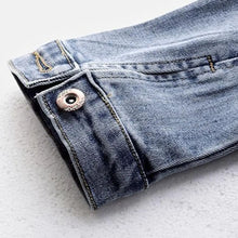 Load image into Gallery viewer, Women's Short Cropped Denim Jacket
