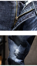 Load image into Gallery viewer, Ripped Jeans Men Slim-fit Denim Pants
