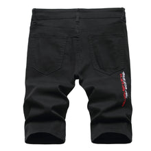 Load image into Gallery viewer, Men Summer White Ripped Denim Shorts Male Holes Short Jeans New Fashion Streetwear Stretch Jeans Shorts Pants Srtaight Fit Jeans
