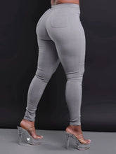 Cargar imagen en el visor de la galería, Women's Casual High-waisted Denim Small Pants
