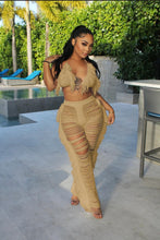 Load image into Gallery viewer, Sexy Two Piece Pant Sets Women Hollow Out Trousers Matching Sets Strapless Tassels Hole Pencil Pants Suits High Street Summer
