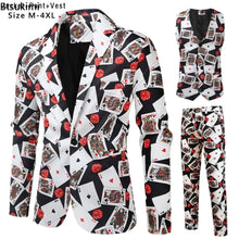 Load image into Gallery viewer, Men's Luxury Suit 3 Piece  Paisley Formal Suits
