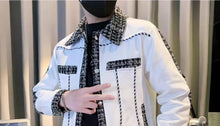 Load image into Gallery viewer, Men's Black Male  Splicing  Korean Reviews Stylish Jacket
