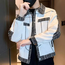 Load image into Gallery viewer, Men's Black Male  Splicing  Korean Reviews Stylish Jacket
