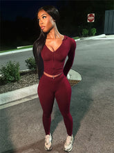 Load image into Gallery viewer, Nibber Sporty Casual 2 Piece Set  Women Tracksuit
