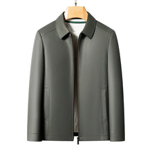 Load image into Gallery viewer, Men's Fashion Casual Large-Sized Goatskin Leather Jacket Lapel Coat High-End Spring Autumn 2025
