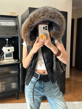 Load image into Gallery viewer, Women's Stylish and Sophisticated, Featuring Detachable Sleeves and a Large Fur Collar. Jacket
