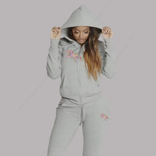 Load image into Gallery viewer, Women's Track Suit Aesthetic Hoodies Sweatshirts Sweatpants 2 Piece Set Zipper Cardigan High quality Sportwear Woman Pants Sets
