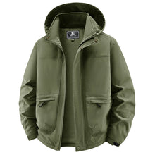 Load image into Gallery viewer, Winter Coat Men Windbreakers Waterproof Jackets Hoodies Male Outerwear Multi-pocket Motorcycle Cargo Coats Parkas Men Clothing
