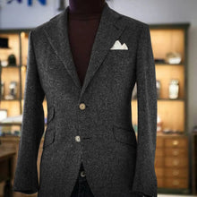 Load image into Gallery viewer, Men's Herringbone Slim Fit Suit Jacket
