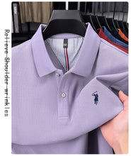Load image into Gallery viewer, High end brand 100% cotton long sleeve polo shirt fashion luxury pony embroidery business casual comfort new Paul men's T-shirt
