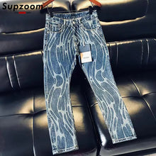 Load image into Gallery viewer, Zipper Fly Stonewashed Casual Patchwork Jeans

