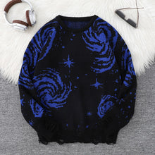 Load image into Gallery viewer, New Trendy Street Style Ripped Abstract Starry Sky Pattern Pullover Ripped Sweater Casual Crew Neck Knitted Men's Pullover
