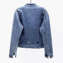 Load image into Gallery viewer, Women's Short Cropped Denim Jacket

