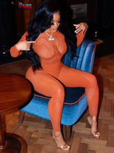 Cargar imagen en el visor de la galería, Weird Puss See Through  Long Sleeve Hollow Out  Jumpsuit
