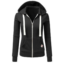Load image into Gallery viewer, Autumn/Winter New Women'sPersonalized Fashion Sports Hoodie Long Sleeve Drawstring Pocket Zipper Coat Woolen Sweater Top CYXX386
