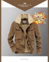 Load image into Gallery viewer, Winter 2025 New Fashion Men's Thicken Stand Collar Casual Trendy Turn-down Collar Warm Corduroy Jacket Male Clothes Coat Tops
