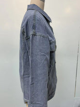 Load image into Gallery viewer, Women's  Denim Long Sleeve Oversized Button Jacket
