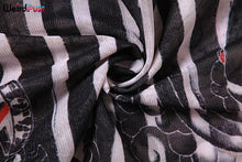 Load image into Gallery viewer, Weird Puss Aesthetic Print Sexy Women 2 Piece Set See Through Spring Turtleneck Crop Tops+Pants Stripe Stretch Thin Clubwear
