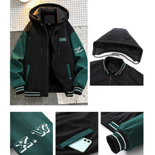 Load image into Gallery viewer, Autumn Winter Fleece Jacket Men 10XL Plus Size Varsity Jacket Fashion Sleeve Patchwork Coat Male Warm Jackets Big Size 10XL
