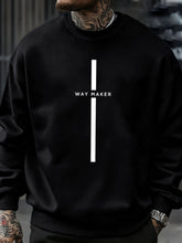 Charger l'image dans la galerie, Way Maker Line Simple Printed Sweatshirt
