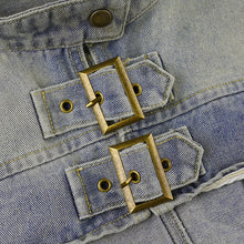 Load image into Gallery viewer, Women  Denim Y2K Aesthetic Vintage Sexy Crop Top Jacket
