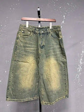 Load image into Gallery viewer, IEFB Fashion Loose Men's Straight Denim Pants American Style Casual Worn-out Design Wide Leg Jeans Summer New Trend 9C6256
