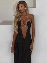 Cargar imagen en el visor de la galería, Weird Puss Sexy See Through   Halter Chain Backless Dress
