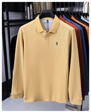 Load image into Gallery viewer, High end brand 100% cotton long sleeve polo shirt fashion luxury pony embroidery business casual comfort new Paul men's T-shirt
