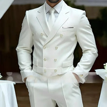 Load image into Gallery viewer, Men's Suit Short Double-Breasted Jacket Pants 2 pcs Fashion Clothes Daily Wear Wedding Prom Party Custom-Made Tuxedo
