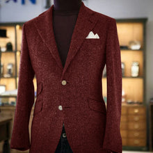Load image into Gallery viewer, Men's Herringbone Slim Fit Suit Jacket
