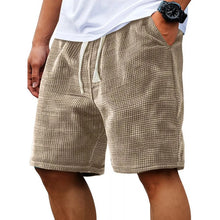 Load image into Gallery viewer, Mens  Solid Color Mid Waist Drawstring Shorts
