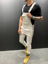 Load image into Gallery viewer, Men's Tie Dye Denim Overalls, Slim Fit and Slimming  Jeans
