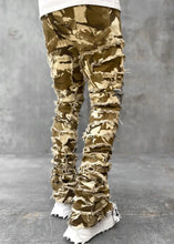 Load image into Gallery viewer, American  Stretch Patch Denim Straight-Leg Pants
