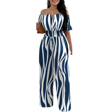 Load image into Gallery viewer, 2026 Jumpsuits for Women Summer Fashion Off Shoulder Casual Short Sleeve Wide Leg Rompers Sexy Slim Ladies Overalls Streetwear

