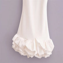 Load image into Gallery viewer, Sexy Women Mini Dress Green Bule Pink Black White O Neck Ruffle Design Sexy Bodycon Dress Women Sleeveless Party Dress
