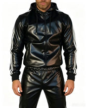 Load image into Gallery viewer, Men's PU Leather Casual Jogging Suit
