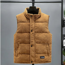 Load image into Gallery viewer, 2025 New Vest Jacket Men's Autumn Winter Warm Coat Stand Collar Padded Waistcoat Corduroy Work Wear Male Clothes M-5XL
