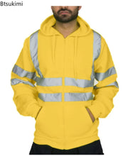 Load image into Gallery viewer, Men's Reflective Strip Hoodie Jackets
