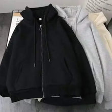 Load image into Gallery viewer, American Y2K New Hip Hop Trend Zipper Hoodie Women Street Casual Loose Joker Vintage Sweatshirt Unisex Fleece Padded Warm Hoodie
