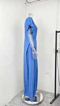 Load image into Gallery viewer, Elegant High Waist Sexy V-neck Short Sleeved Commuting Wide Leg Jumpsuit
