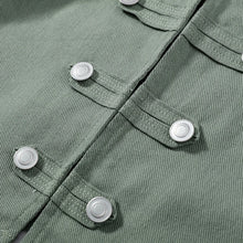 Load image into Gallery viewer, Y2K Style Denim Jacket Shorts Set Women's Stand Collar Button Long Sleeve Coats Low Waist Mini Short 2026 Summer New Lady Outfit
