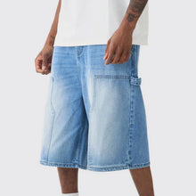Load image into Gallery viewer, Men's Strecth Knee Length Washed Shorts
