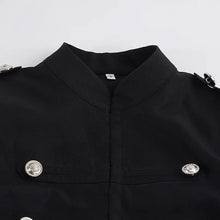 Load image into Gallery viewer, Women's Fashion Black Double-breasted Casual Design Stand-Up Collar Jacket
