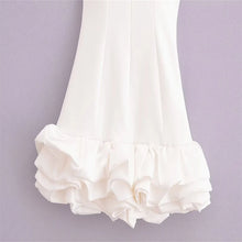 Load image into Gallery viewer, Sexy Women Mini Dress Green Bule Pink Black White O Neck Ruffle Design Sexy Bodycon Dress Women Sleeveless Party Dress
